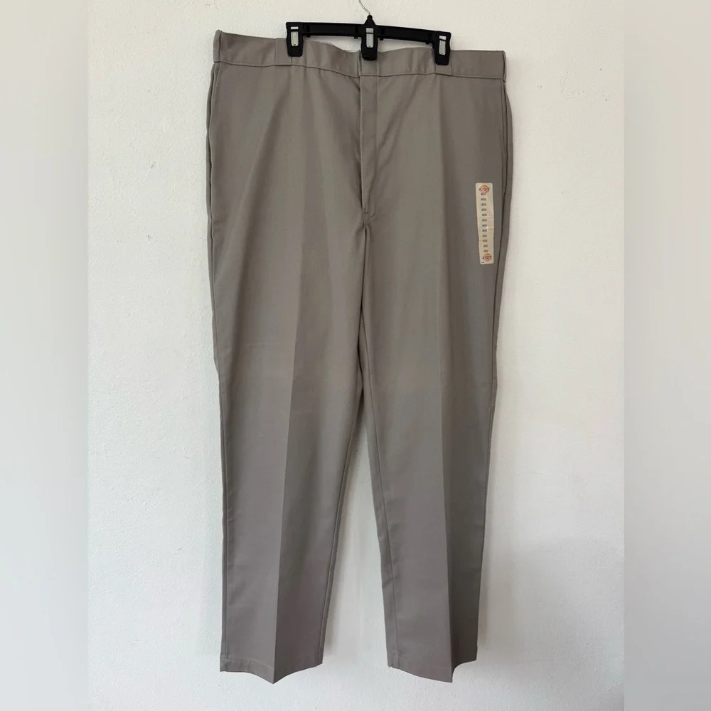 Dickies 874 Men's Work Gray Pants Durable Front Zipper Stain Release Size 44x 34 - Picture 12 of 13